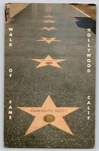 Cartolina Hollywood California Walk Of Fame Randolph Scott - Foto 1 di 3