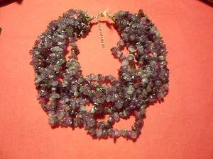 Amethyst 8-Strand Chip Bead Necklace-(18-20")-1175.00 CTW-Lobster Claw Clasp - Picture 1 of 5