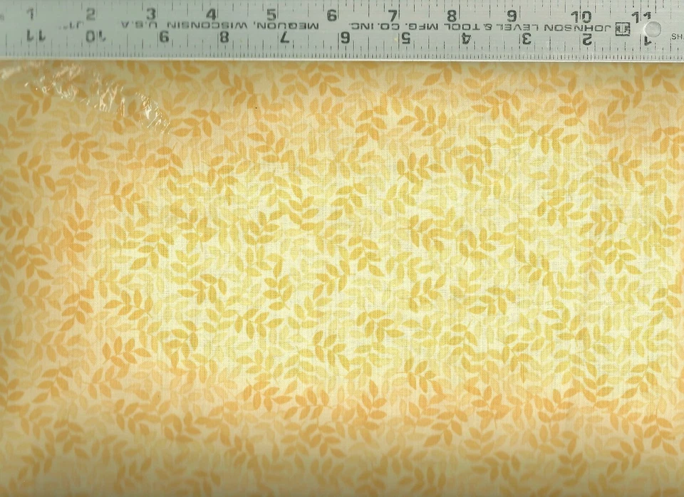 Quilting Treasures ~ Harmony Corn Silk Leaf Calico 100% Cotton Quilt Fabric BTY - Image 1 of 1