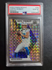 2020 Justin Herbert Rookie Panini Mosaic #263 PSA 10 - Picture 1 of 2