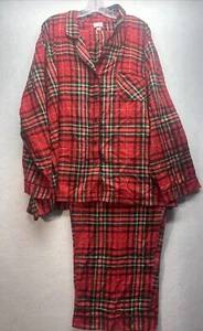 Women’s Wondershop Cozy Flannel 2pc Sleep Set Red Plaid Size 4X NWOT - Picture 1 of 6