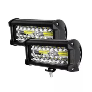 2x 7Zoll 40000ML LED Arbeitsleuchte Bar Flut Spot Pod Offroad Nebel Fahren ATV LKW - Bild 1 von 12