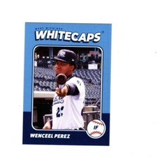 Wenceel Perez 2022 West Michigan Whitecaps team set card Azua DR