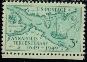USA - 1949 - The 300th Anniversary of Annapolis - 3¢ - #2920 - Picture 1 of 1