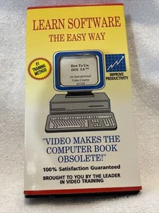 Learn Software the Easy Way DOS 5.0 original computer training VHS Rare copy VTG - Picture 1 of 8