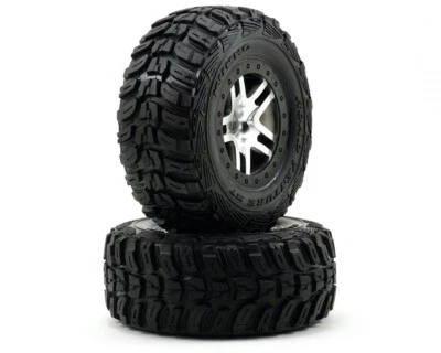 Traxxas Kumho Venture MT Reifen auf Felge Chrom schwarz 12mm TRX5882 Slash 2WD . - Bild 1 von 2