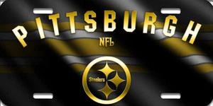 NFL Pittsburgh Steelers Gold Logo Custom Car Truck License Plate New - Picture 1 of 1