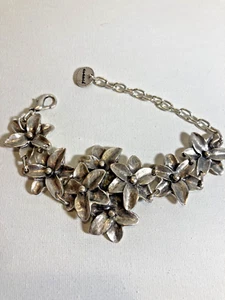 VINTAGE AVANCE VERSILBERTES BLUMENARMBAND - Bild 1 von 4