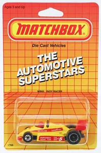 Matchbox MB65 Indy Racer The Automotive Superstars - 1765 NRFP 1987 Yellow 1:64 - Picture 1 of 4