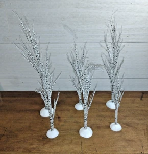 Dept 56 Village alberi di ramo nudi betulla invernale - set di 6 - Foto 1 di 2