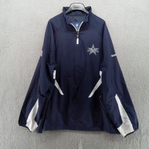 Dallas Cowboys Jacket Mens XL Blue Reebok On Field Coach 1/4 Zip 50th Anniv - Picture 1 of 11