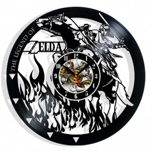 Die Legende von Zelda Wanduhr Schallplatten Dekor Geschenk Weihnachten Geburtstag Urlaub Kunst - Bild 1 von 5