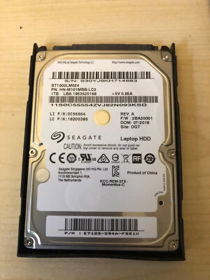 Seagate 1TB 2.5inch 5400rpm SATA II Hard Disk Drive - Image 1 of 2