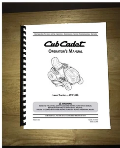 Modello manuale operatore Cub Cadet n. LTX 1040 - Foto 1 di 1
