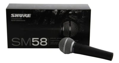 Shure SM58-LC Legendary Handheld Dynamic Microphone Mic with Pouch & Clip Holder - Image 1 of 2