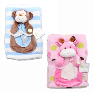 Baby Gear Blanket Gift Set Travel Lovey Security Plush Squeaker Blanket Toy Doll - Picture 1 of 13