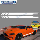 White Sporty Style Door Side Lower Kk Viny Strip Decal Sticker For Ford Mustang