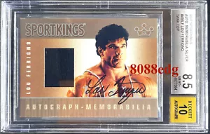 2007 SPORT KINGS WORN SWATCH AUTO: LOU FERRIGNO/40 "HULK/HERCULES" AUTOGRAPH BGS - Picture 1 of 4