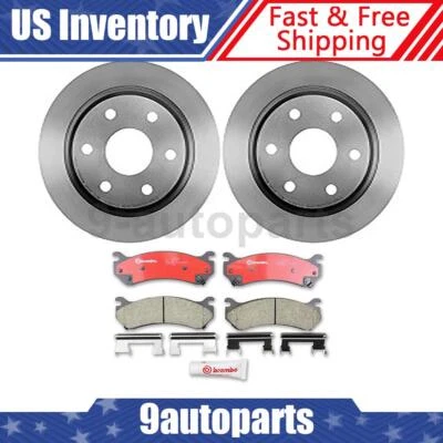 Керамические тормозные колодки задние тормозные диски Brembo оригинальные для 2002 Chevrolet Silverado 1500 - Изображение 1 из 4