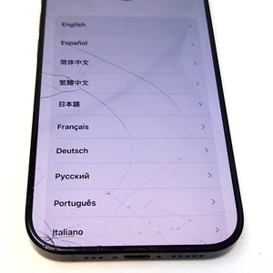Apple iPhone 16 Pro - A3083 - 128GB - Black - Unlocked - *WORKS: CRACKED GLASS - Photo 1 sur 13