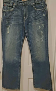 Mens Big Star Legendary Distressed Blue Jeans Size 38R - Picture 1 of 14