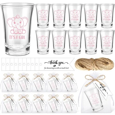 Pickmesh 50 Juegos Favores de Baby Shower para Invitados Regalo Elefante Acrílico Shot Gla... Foto 1 de 4