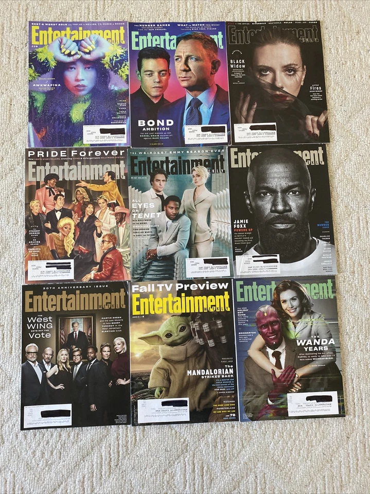 Entertainment Weekly Magazine 2020 Lot of 9 issues Celebrity Movies & TV Foto 1 de 1