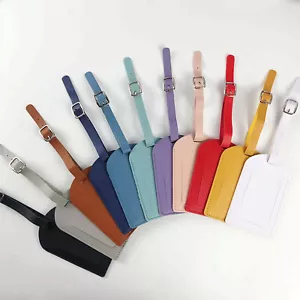 Luggage Tag Delicate Stitching Privacy Protection Faux Leather Luggage Tag - Picture 1 of 21