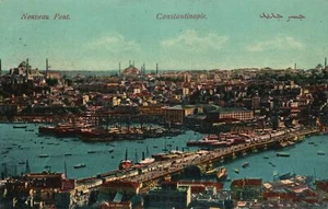 Vintage Postcard Nouveau Pont Constantinople New Bridge Istanbul Turkey - Picture 1 of 2
