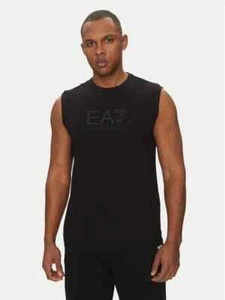 EA7 HERREN ÄRMELLOSES T-SHIRT BAUMWOLLE Art. 7M000223 AF10375 - BLAU und SCHWARZ - Bild 1 von 20