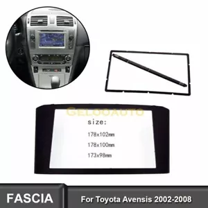 Panel estéreo doble Din para Toyota Avensis 2002-2008 DVD Fascia marco de radio - Imagen 1 de 5