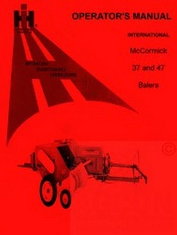 Manual de operador de empacadoras INTERNATIONAL McCormick 37 47 Foto 1 de 1