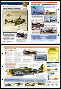 P-47 Thunderbolt (Razorback) #25 American WWII Aircraft Of World Fold-Out Card - Picture 1 of 1