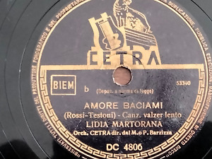 78 giri-LIDIA MARTORANA" AMORE BACIAMI - LA STORIA DI TUTTI " CETRA DC 4806 VG+