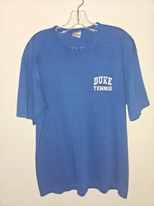 Vintage Duke University Large Mens Blue Double-sided Graphic Logo Tee NCAA - Picture 1 of 12