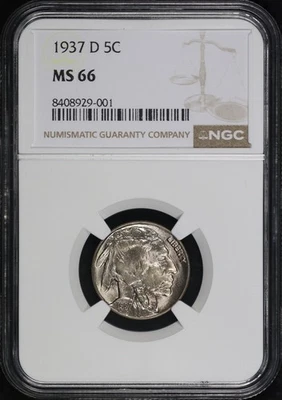 1937-D Buffalo Nickel NGC MS-66 - Image 1 of 2