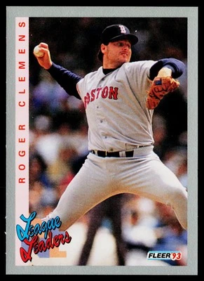 1993 Fleer #348 Roger Clemens Boston Red Sox - Image 1 of 2
