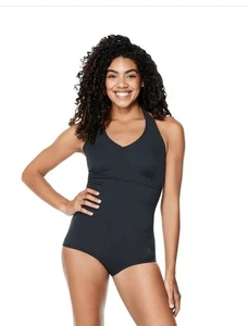 Speedo Womens Black Endurance Halter Size 16 NWT - Picture 1 of 2