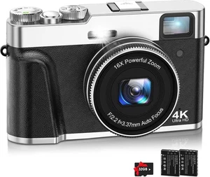 High Definition Retro Digitalkamera 4K Video 48 Megapixel Blitz 2,8 Zoll Bildschirm - Bild 1 von 8