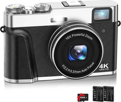 High definition retro digital camera 4K video 48 megapixel flash 2.8-inch screen - Image 1 of 4