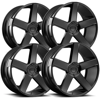 (Set of 4) Dub S216 Baller 22x8.5 5x4.5" +38mm Gloss Black Wheels Rims 22" Inch Foto 1 de 4