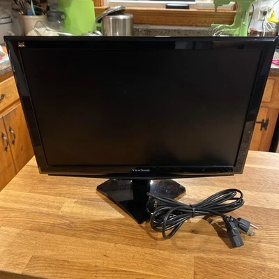 ViewSonic VA1948M LED 19"  LCD Monitor Base Power Cord VGA To HDMI Inc Tested - Image 1 of 4