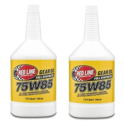 Red Line Oil 50104 Set of 2 Quart Sized Full Synthetic SAE 75W-85 Gear Oil - Image 1 of 4