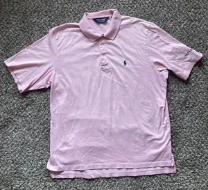 Ralph Lauren Polo Golf Men’s Large Pink Golf Shirt 100% Pima Cotton Ponte Vedra - Picture 1 of 10