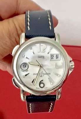 Женский автоматический перламутровый циферблат Ulysse Nardin San Marco GMT + коробка - Изображение 1 из 4