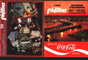 1986 & 1988 Philadelphia Phillies MLB Spring Training Game ProgramS - Picture 1 of 2