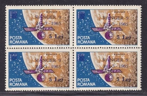 Romania Stamp 1965 Space Fight of "Ranger 9" Block of 4 Sets, MNH, VF - Picture 1 of 2