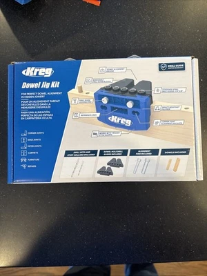 Dowel Jig Kit - Doweling Guide Kit with Removable Drill Guides - No-Measure Dowe