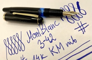 MINT MONTBLANC 3-42 Resin Fountain Pen- 14k KM Nib- RESTORED- Piston- 342 344 - Picture 1 of 20