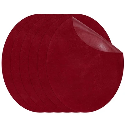 6pcs Iron-on Patches 4.3" by 5.5" Elbow Patches Suede Knee Repair Patch, Maroon - image 1 of 4